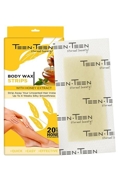 Teen Cosmetics Unwanted Hair Removal Body Wax Strips With Honey Extracts 20 Pcs