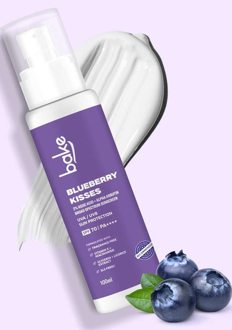 Bake Blueberry Kisses Spf 70 Pa Broad Spectrum Sunscreen 100 Ml - Indya