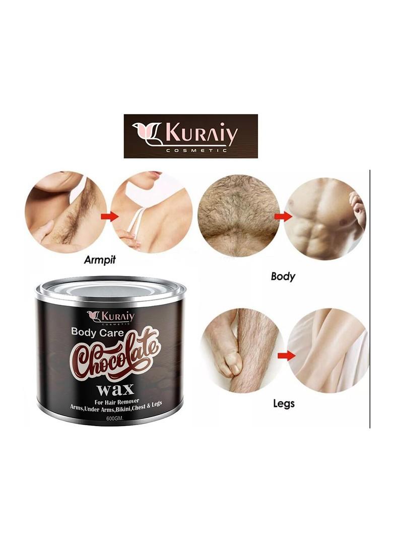 Kuraiy Set Of 2 Body Care Detan Chocolate Wax For Hair Removal 600 G Each