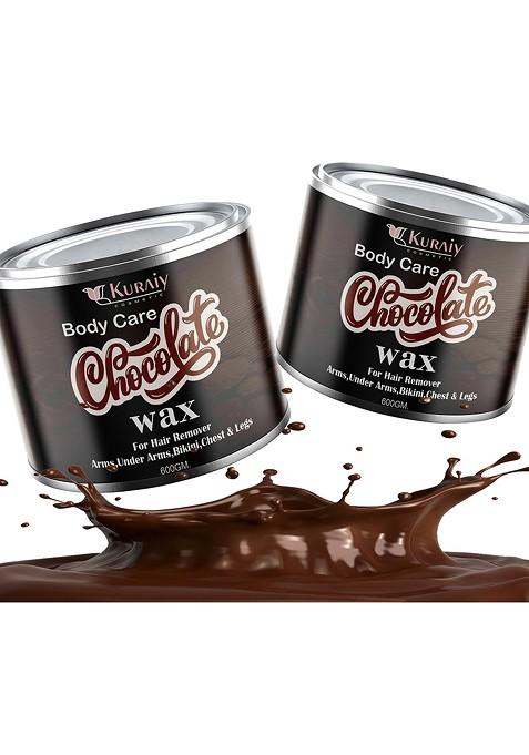 Kuraiy Set Of 2 Body Care Detan Chocolate Wax For Hair Removal 600 G Each