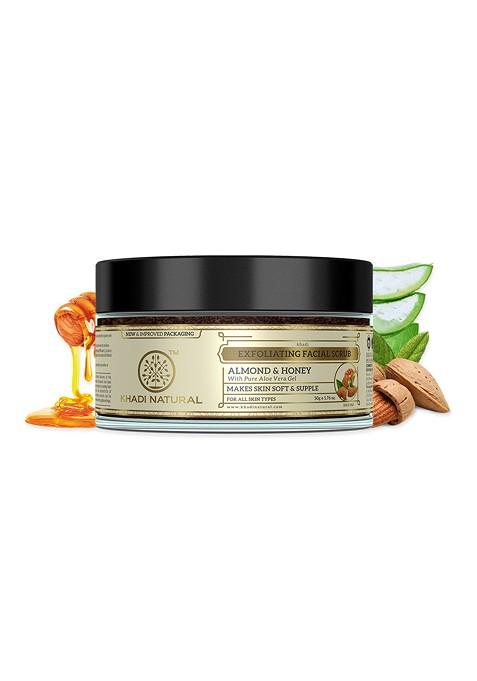 Khadi Natural Almond Honey Face Scrub For Soft Skin 50 G