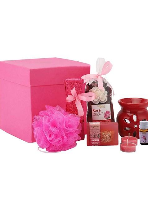 Bodyherbals 7 Pcs Pink Rose Soap Spa Bath Body Gift Set