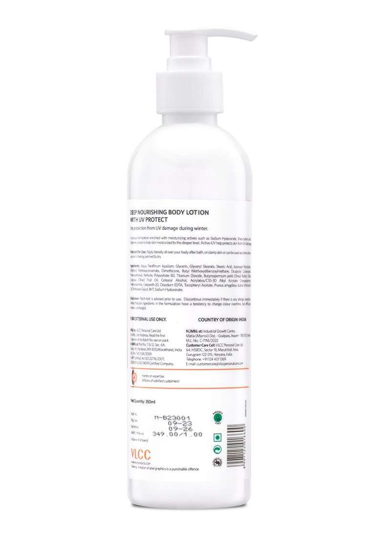 Vlcc Skin Defense Deep Nourishing Body Lotion With Uv Protect 350Ml - Indya