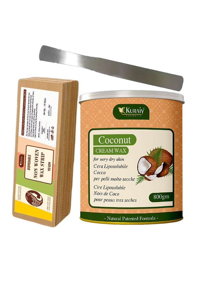 Kuraiy Coconut Wax For Smooth Stripes Knife 800 G - Indya