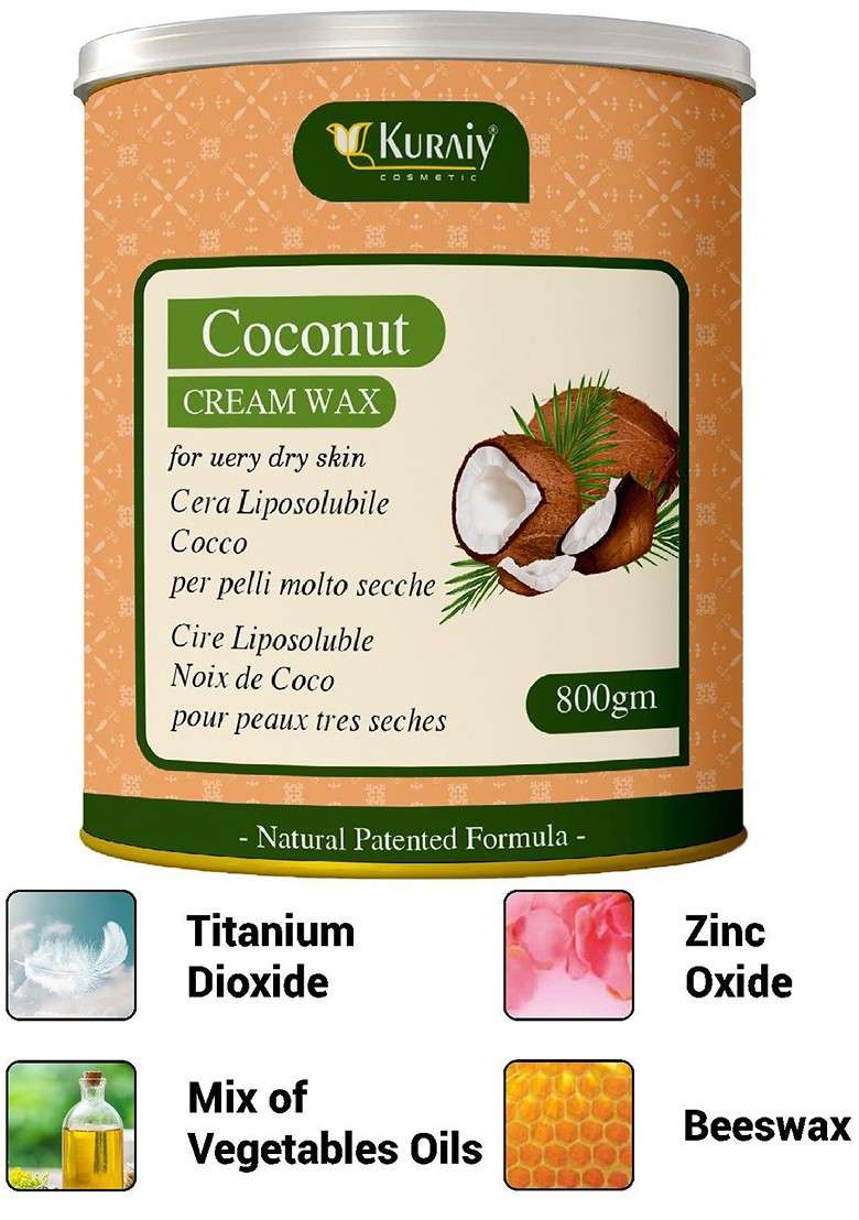 Kuraiy Coconut Wax For Smooth Stripes Knife 800 G - Indya