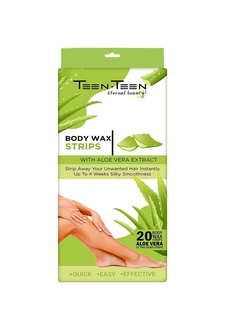 Teen Cosmetics Unwanted Hair Removal Body Wax Strips With Aloevera Extracts 20 Pcs - Indya