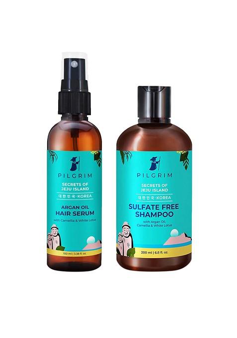 Pilgrim Set Of Secrets Jeju Island Hair Serum Shampoo With Camellia