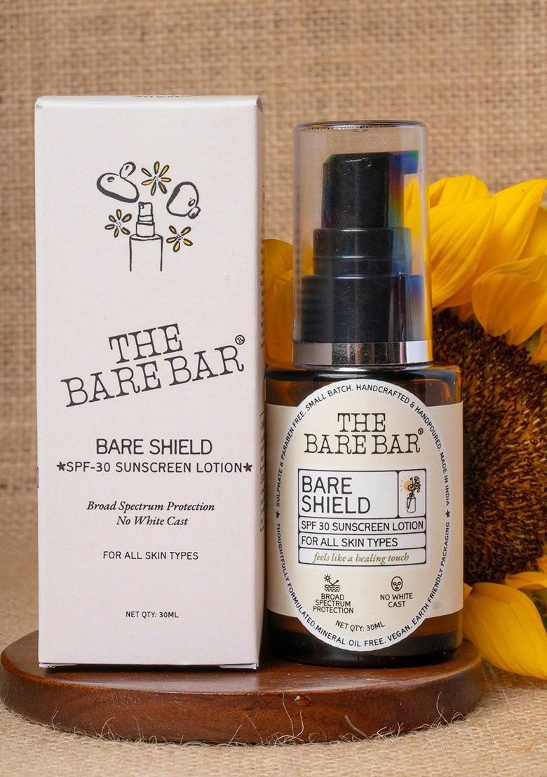 The Bare Bar Shield Spf30 Sunscreen Lotion With Vitamin E Squalane 30 Ml