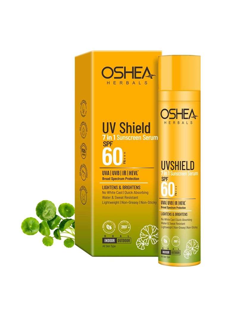 Oshea Herbals Uv Shield 7 In 1 Sunscreen Serum Spf60 Pa 50 Ml - Indya