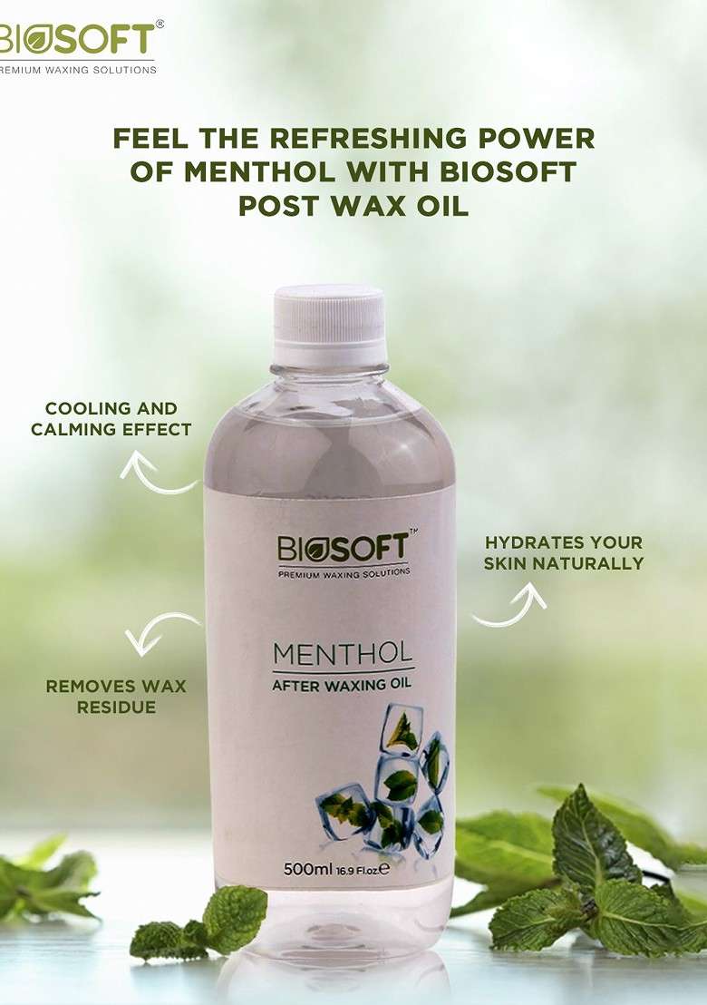 Biosoft Women White Blue After Wax Oil - Indya