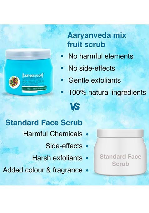 Aryanveda Mix Fruit Scrub To Remove Dead Skin Cleans Deeply 400 G