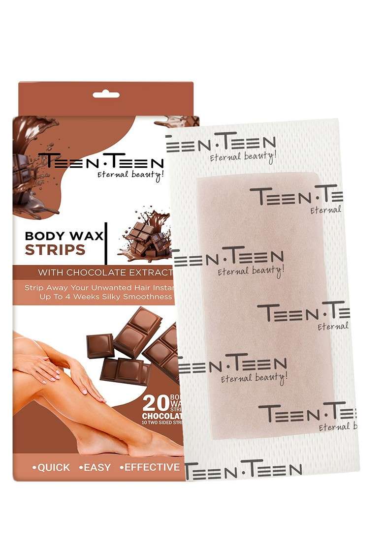 Teen Cosmetics Unwanted Hair Removal Body Wax Strips With Chocolate Extracts 20 Pcs - Indya