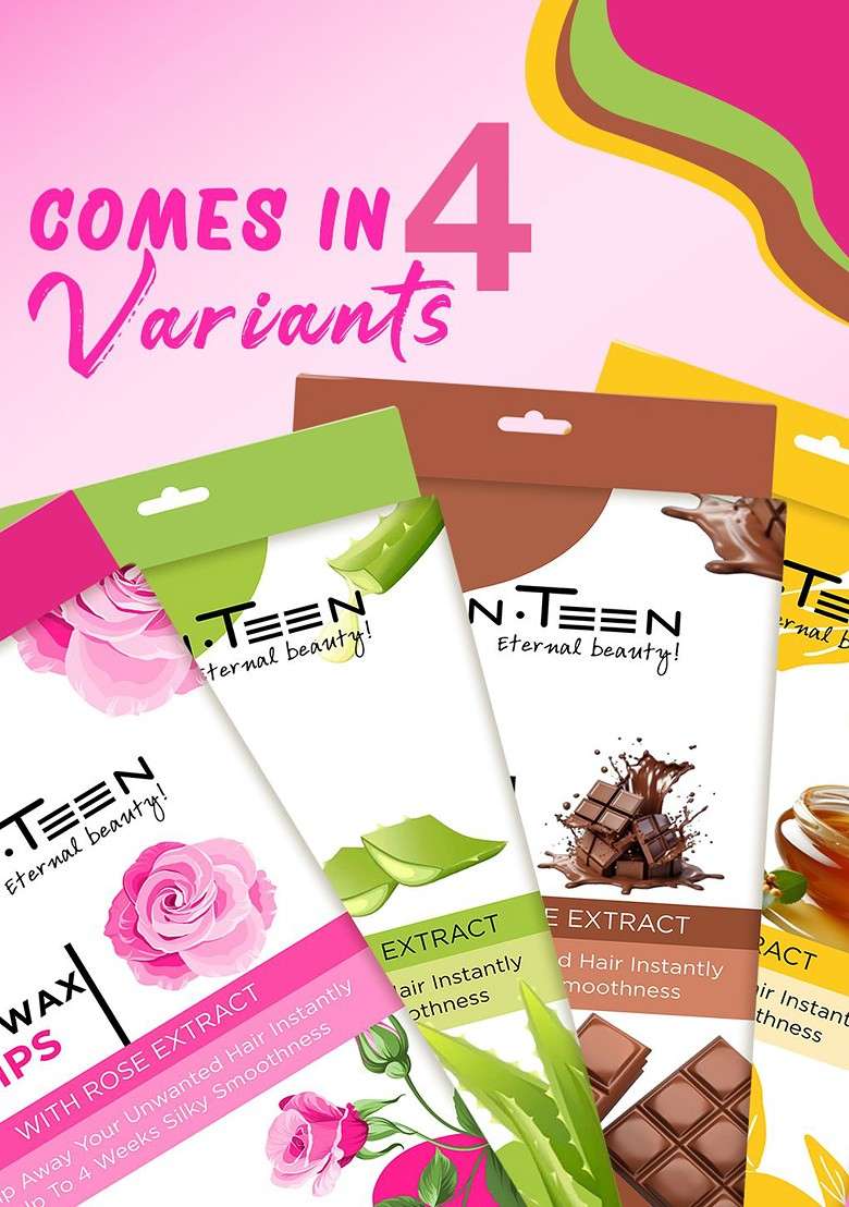 Teen Cosmetics Unwanted Hair Removal Body Wax Strips With Chocolate Extracts 20 Pcs - Indya