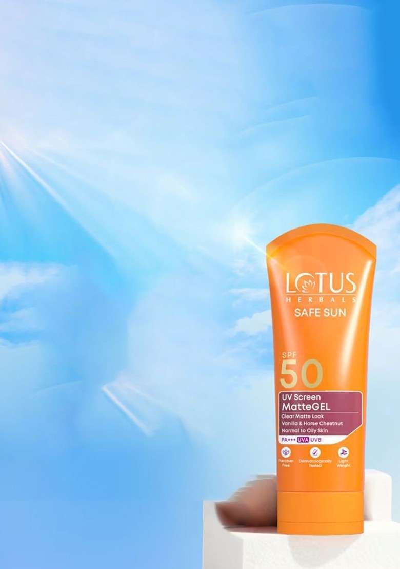 Lotus Herbals Safe Sun Spf 50 Uv Screen Matte Gel G - Indya