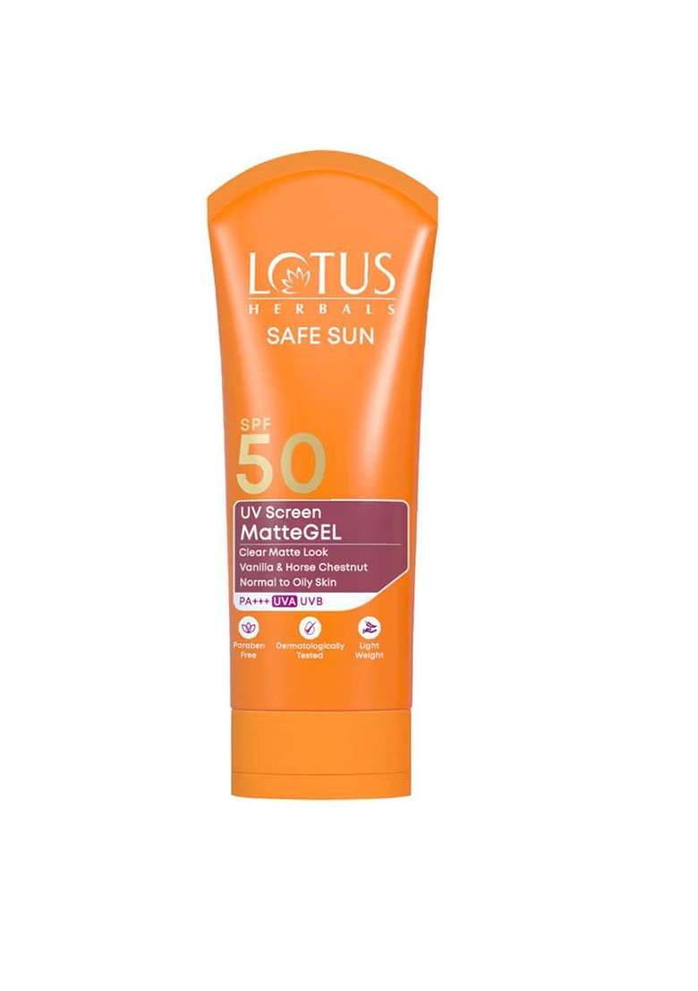 Lotus Herbals Safe Sun Spf 50 Uv Screen Matte Gel G - Indya