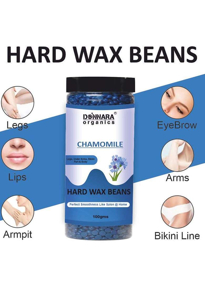 Donnara Organics Set Of 3 Chamomile Hard Wax Beans 100 G Each - Indya