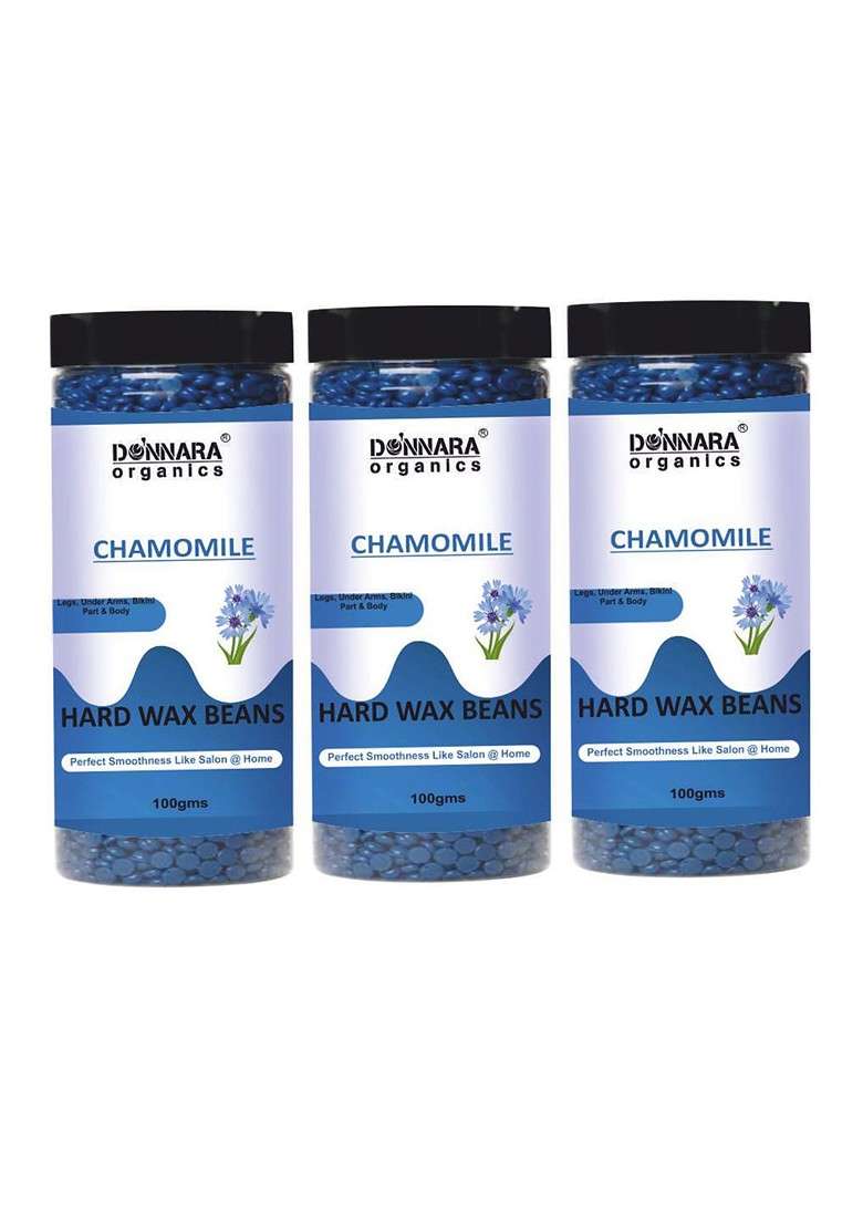 Donnara Organics Set Of 3 Chamomile Hard Wax Beans 100 G Each - Indya