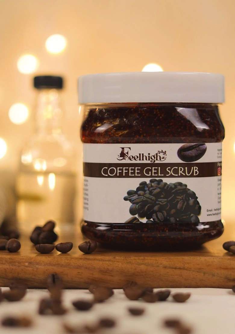 Feelhigh Coffee Gel Face Body Scrub With Extract 500 Ml - Indya