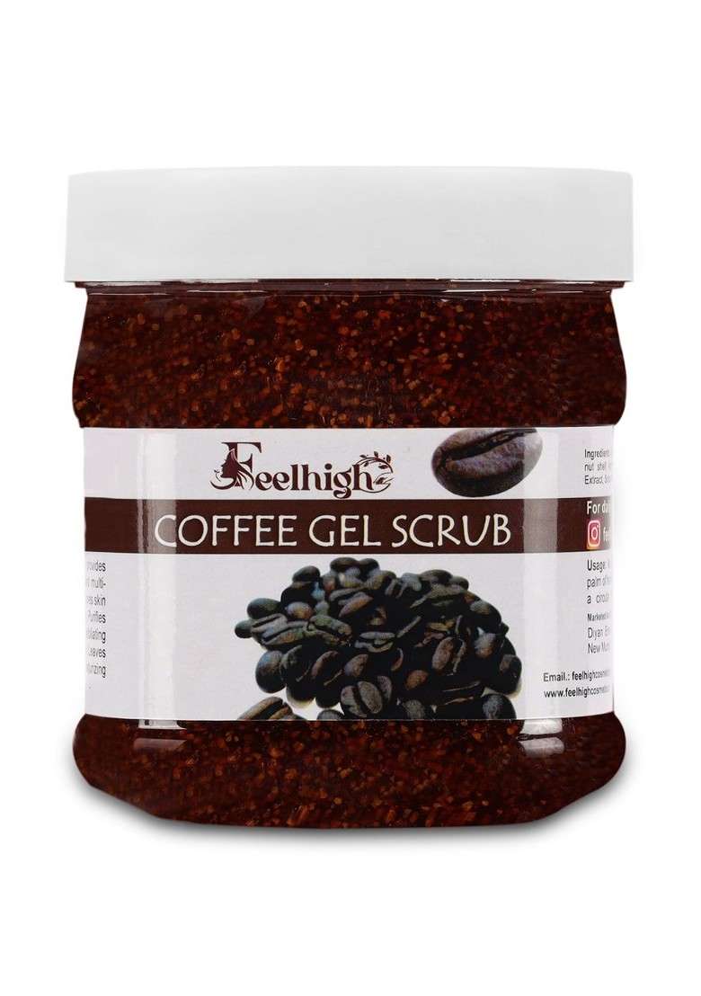 Feelhigh Coffee Gel Face Body Scrub With Extract 500 Ml - Indya