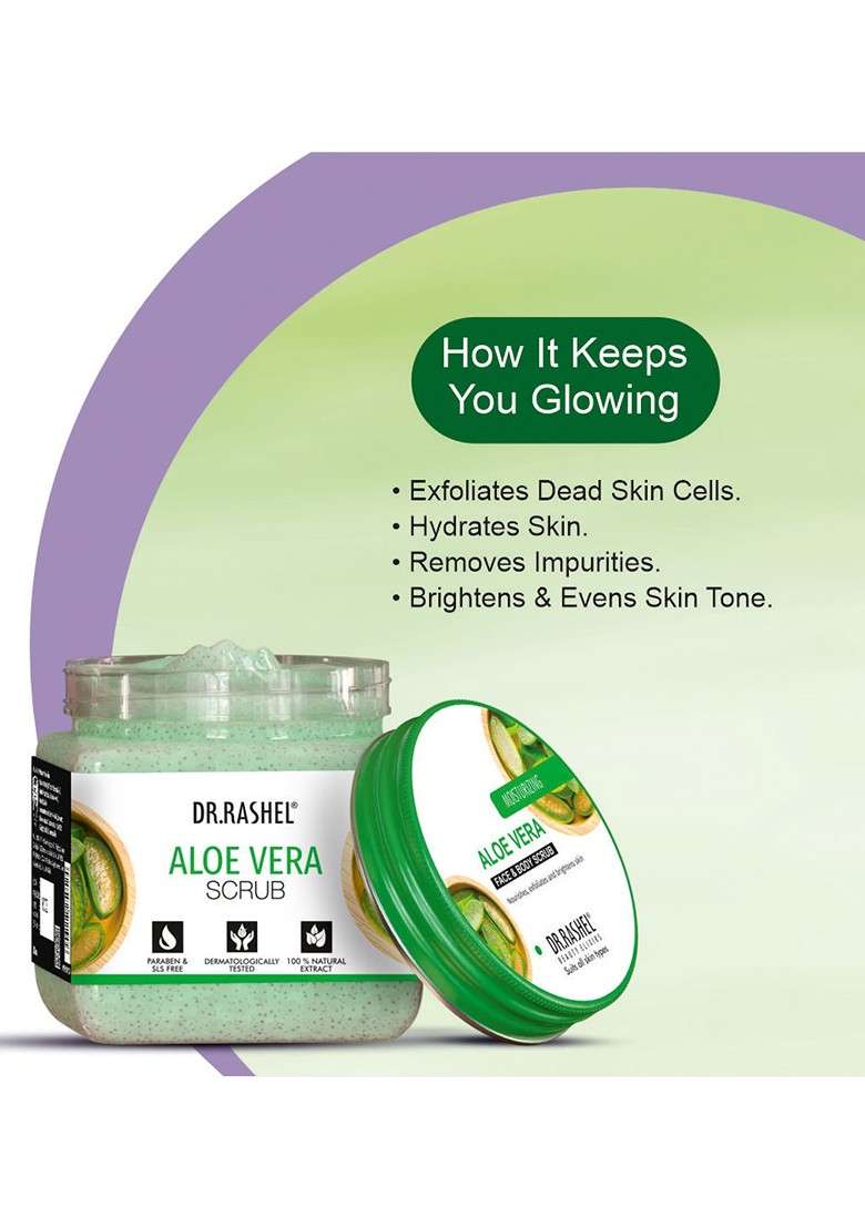 Dr Rashel Aloe Vera Scrub 380Ml - Indya