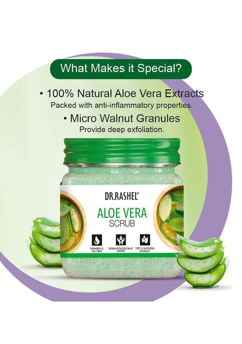 Dr Rashel Aloe Vera Scrub 380Ml - Indya