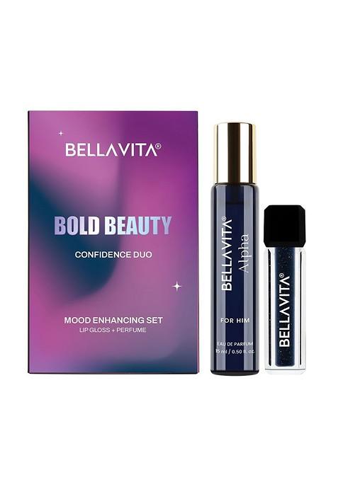 Bella Vita Organic Mood Enhancing Bold Beauty Gift Set Of 2 Perfume 15Ml Lip Gloss 4Ml