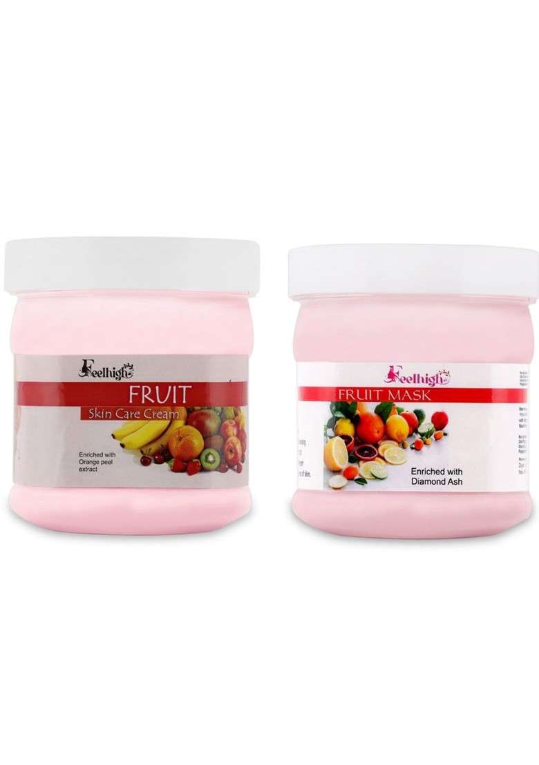 Feelhigh Set Of Fruit Skin Care Cream Mask 500 Ml Each - Indya