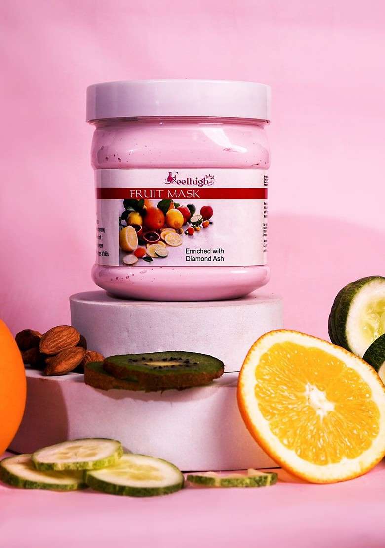 Feelhigh Set Of Fruit Skin Care Cream Mask 500 Ml Each - Indya