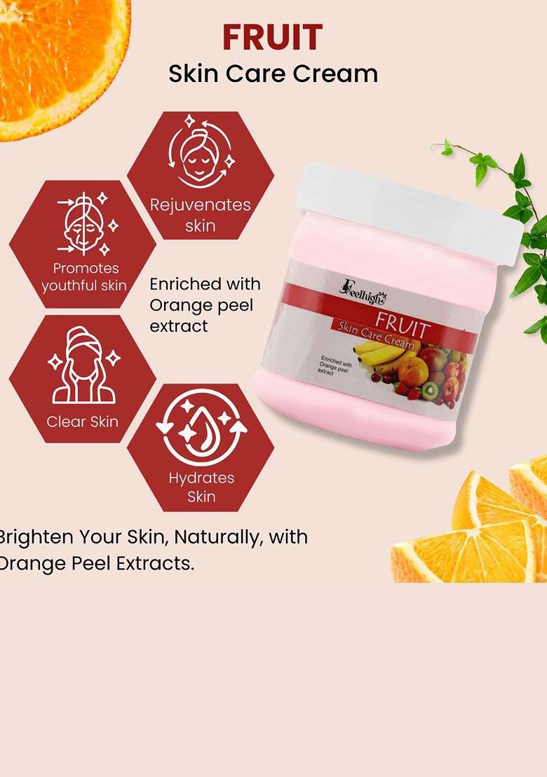 Feelhigh Set Of Fruit Skin Care Cream Mask 500 Ml Each - Indya