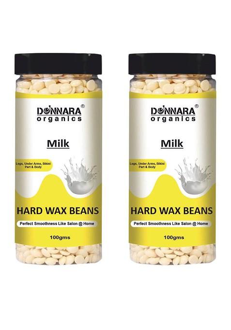 Donnara Organics Set Of 2 Milk Hard Wax Beans 100 G Each