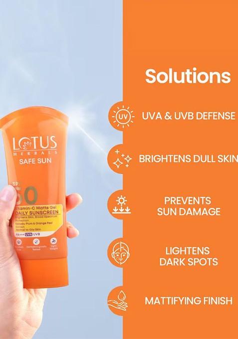 Lotus Herbals Safe Sun Spf 50 Vitamin C Matte Gel Sunscreen G