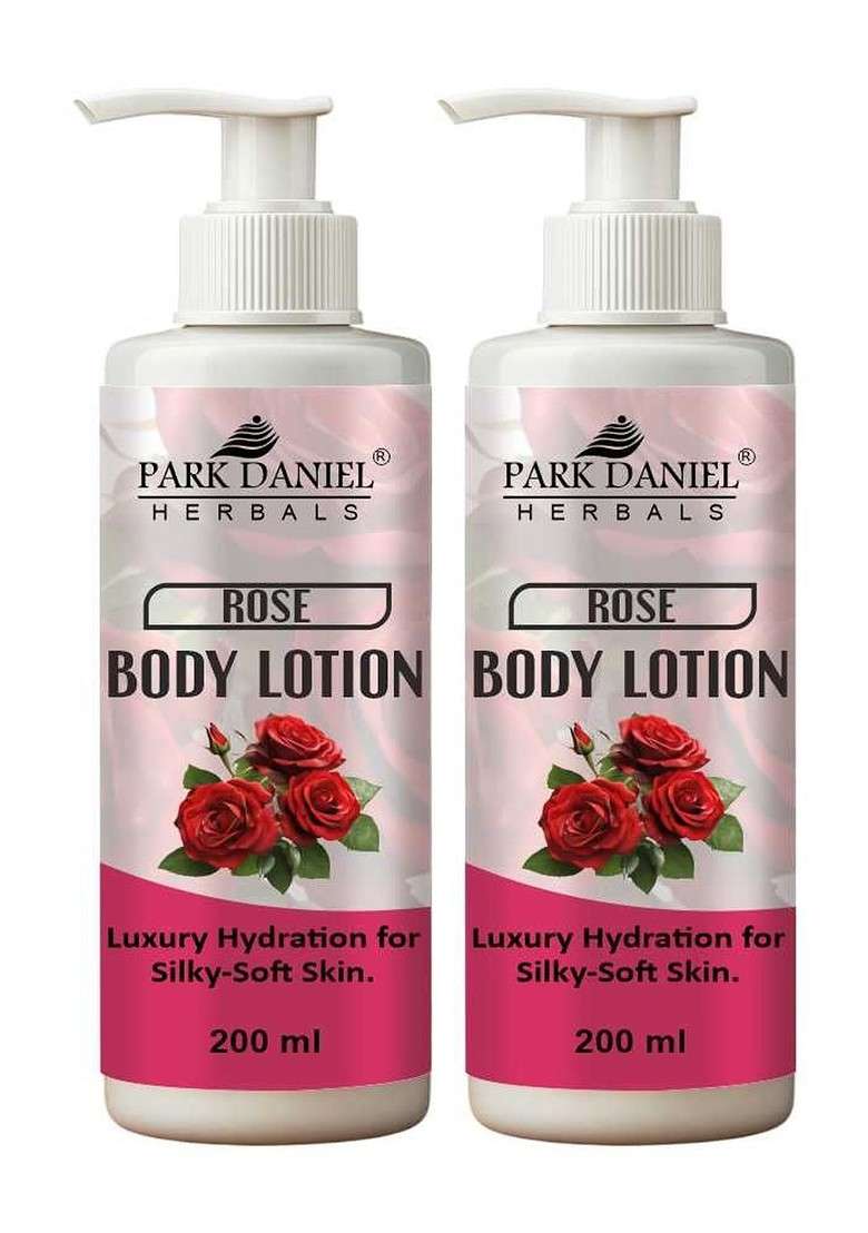 Park Daniel Set Of 2 Rose Body Lotion 200 Ml Each - Indya