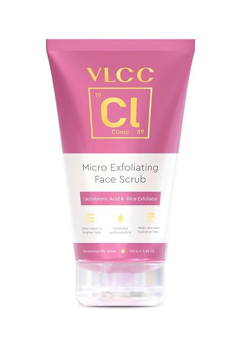 Vlcc Clinic Micro Exfoliating Face Scrub With Lactobionic Acid Rice Exfoliator 100 G