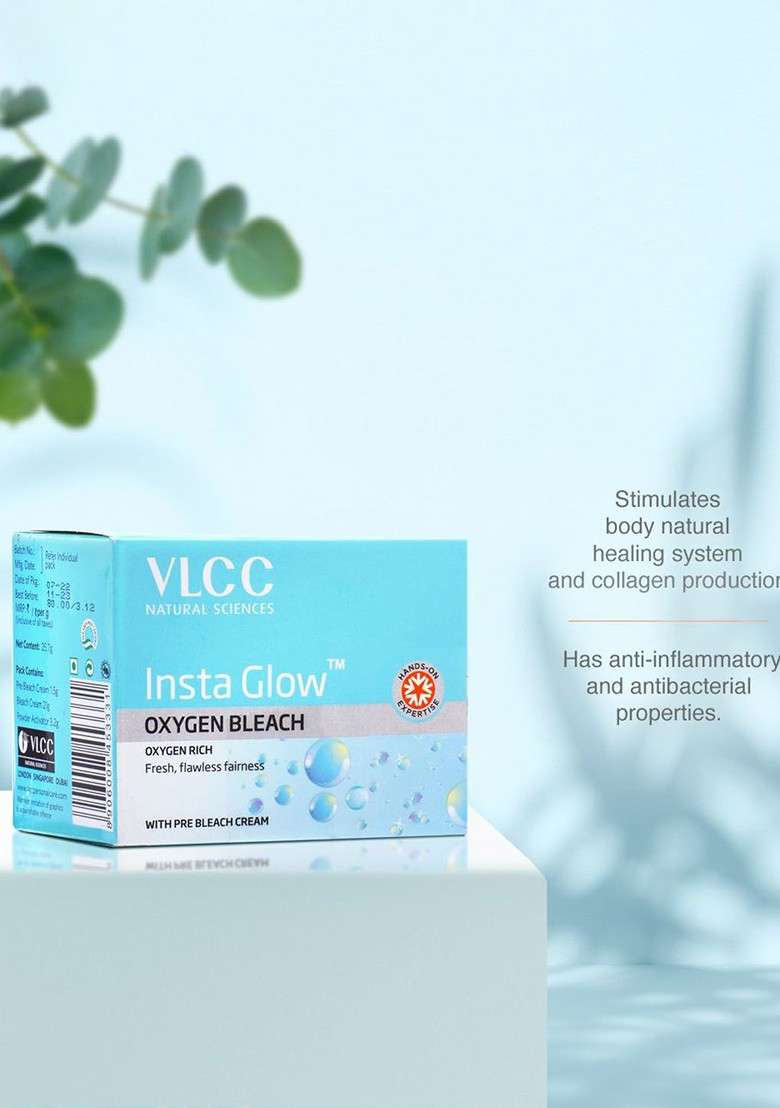 Vlcc Set Of 4 Insta Glow Oxygen Bleach 30 G Each - Indya