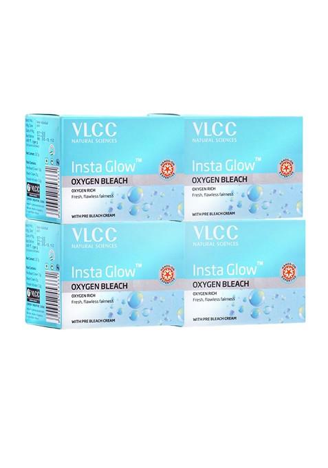 Vlcc Set Of 4 Insta Glow Oxygen Bleach 30 G Each