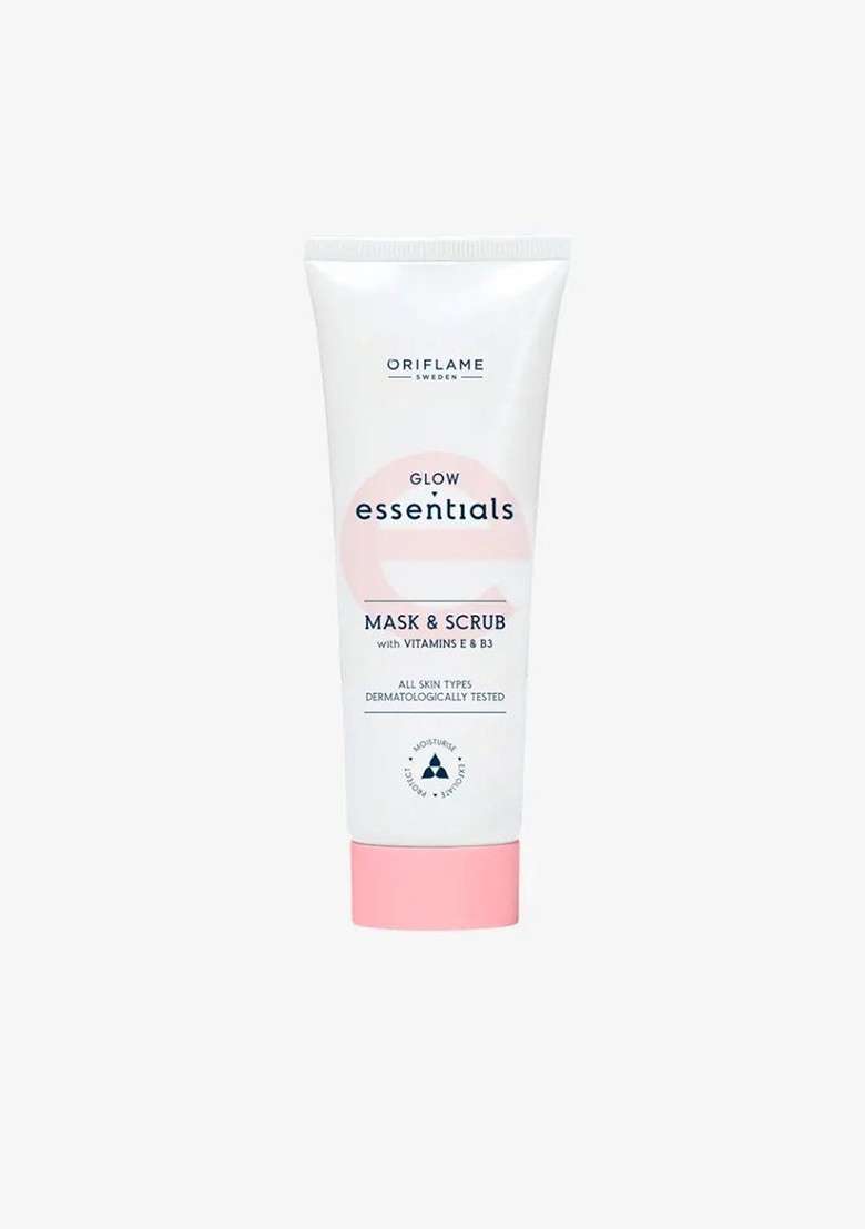 Oriflame Set Of 2 Glow Essentials Mask Scrub With Vitamins E B3 75 G Each - Indya