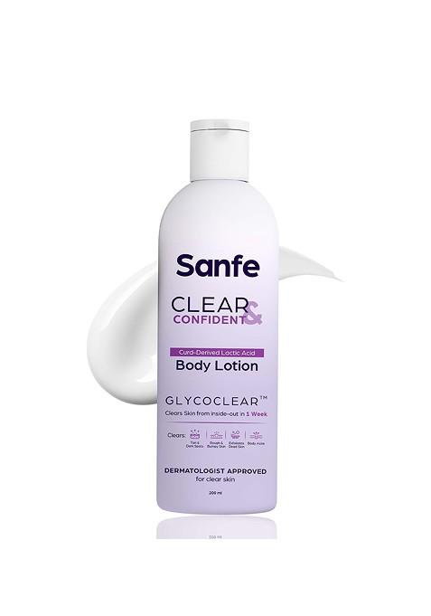 Sanfe Clear Confident Glycoclear Curd Derived Lactic Acid Body Lotion 200Ml