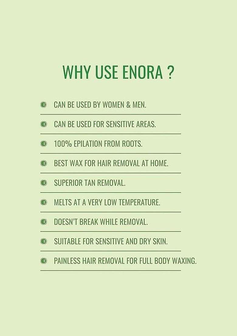 Enora Aleovera Brazilian Face Wax 100 G With Pan Spatula - Indya