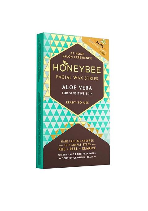 Honeybee Aloe Vera Facial Wax Strips 12 2 Post Wipes