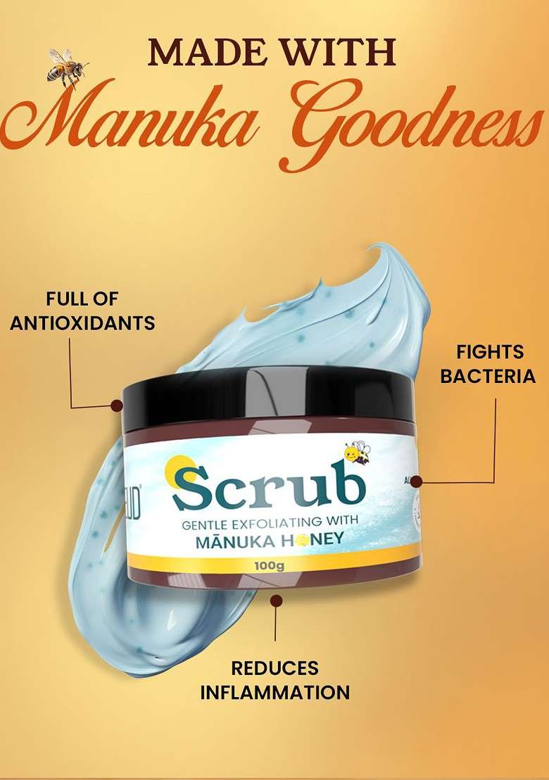 Neud Gentle Exfoliating Scrub With Manuka Honey 100 G - Indya
