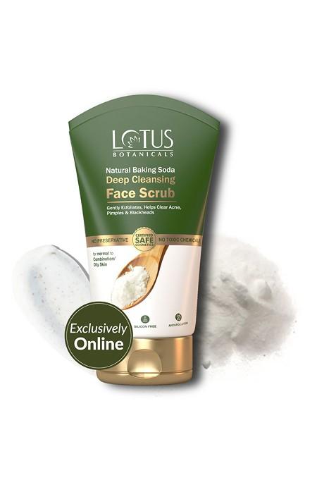 Lotus Botanicals Unisex Natural Baking Soda Deep Cleansing Face Scrub 100 G