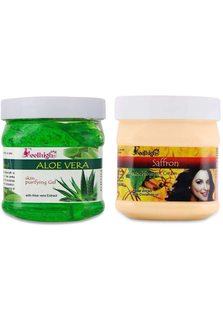 Feelhigh Aloe Vera Gel Saffron Cream - Indya