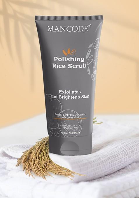 Mancode Polishing Rice Scrub For Oil Control 100Gm