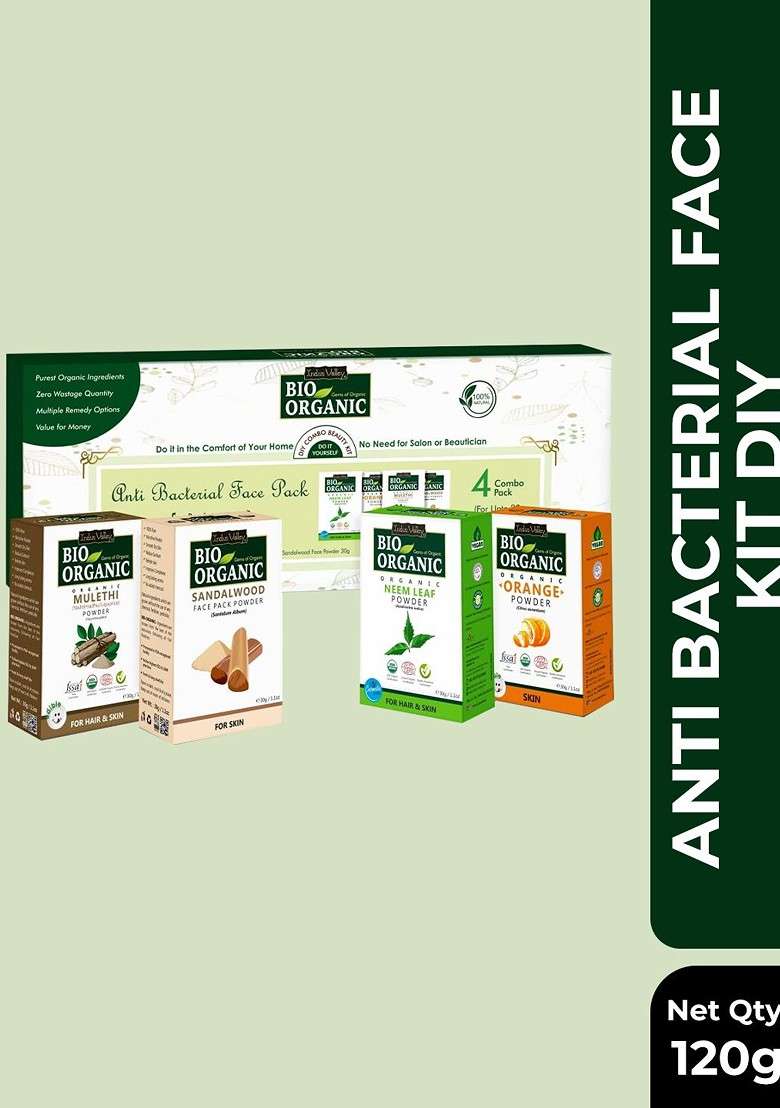 Indus Valley Bio Organic Anti Bacterial Face Pack Diy Kit - Indya