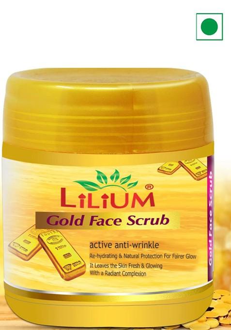 Lilium Radiance Gold Face Scrub For Farrier Glow Wrinkles 500Ml