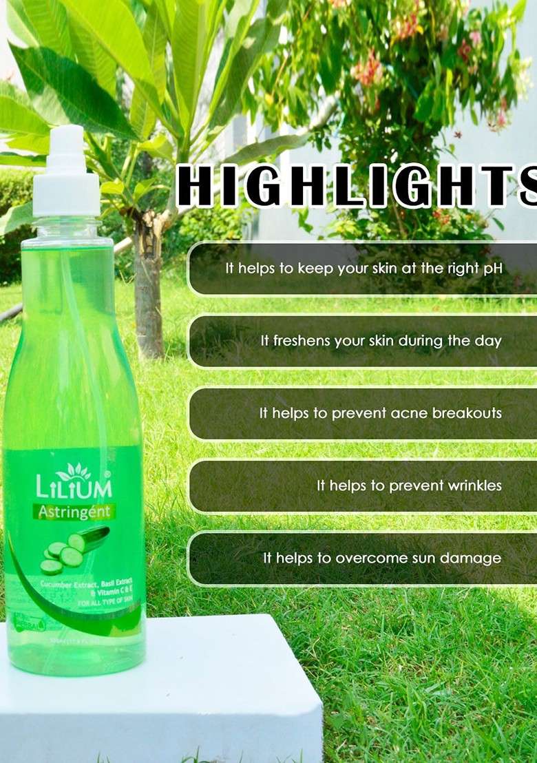 Lilium Cucumber Skin Toner 500 Ml - Indya