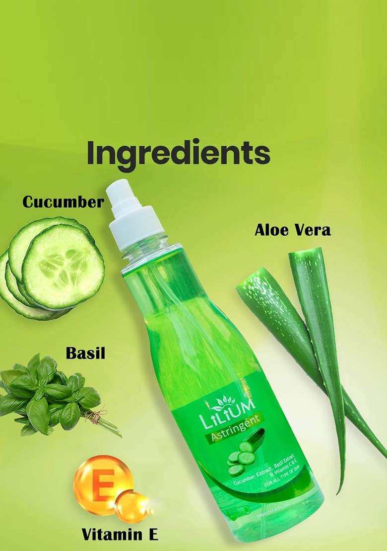 Lilium Cucumber Skin Toner 500 Ml - Indya