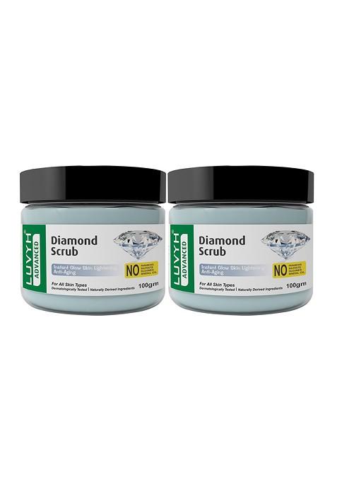 Luvyh Advanced Set Of 2 Diamond Scrub For Instant Glow Skin Lightening 100G Each