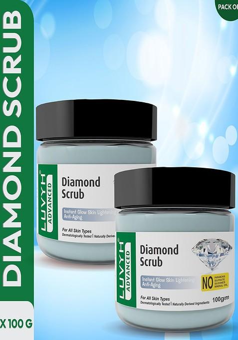 Luvyh Advanced Set Of 2 Diamond Scrub For Instant Glow Skin Lightening 100G Each