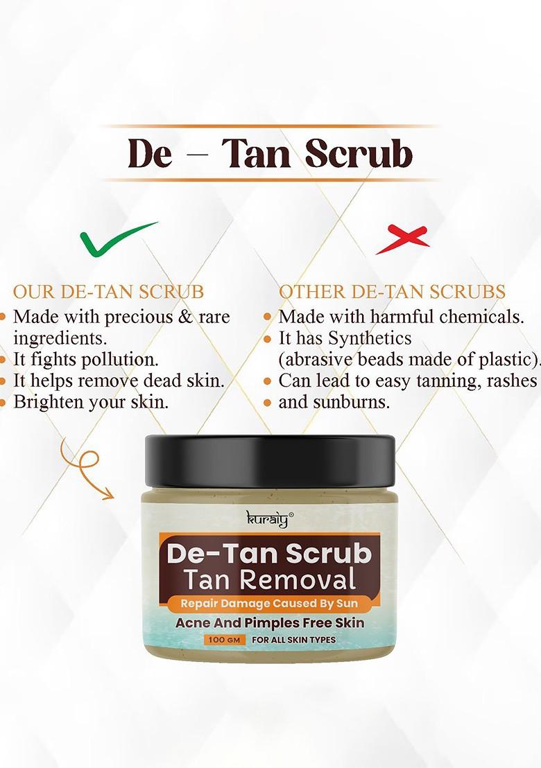 Kuraiy Tan Removal De Face Scrub For Acne Pimple Free Skin 100 G